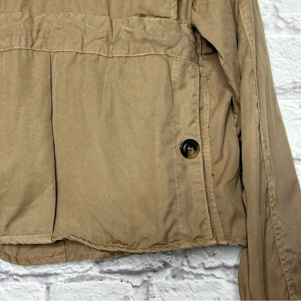 Velvet Torch Multi Pocket Utility Jacket in Khaki - Picture 8 of 14